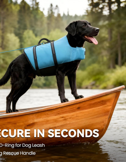 Load image into Gallery viewer, Ripstop Dog Life Vest, Reflective &amp; Adjustable Life Jacket for Dogs with Rescue Handle for Swimming &amp; Boating
