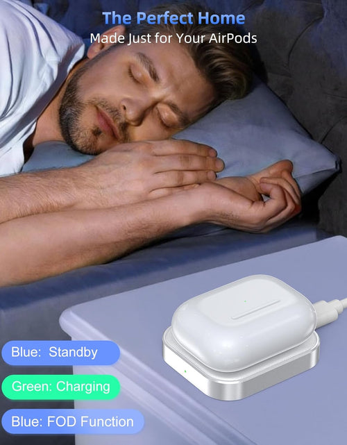Load image into Gallery viewer, For Airpod Charger, Designed Wireless Charger for Airpods 4(Anc)/3Rd/2Nd Gen, for New Airpod Pro 3 (2025)/ 2Nd Gen, Wireless Earbuds, Slim &amp; Compact for Travel Home Office, (Silver+White)

