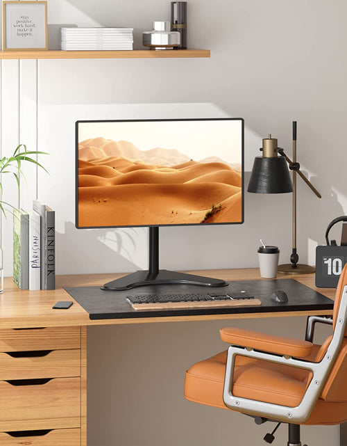 Load image into Gallery viewer, Single Monitor Stand, Adjustable Monitor Stand for One Screen up to 32Inch, Universal Freestanding Monitor Stand for Hp Acer Lg Monitor with Monting Holes 75 to 100Mm (Mf001),Black
