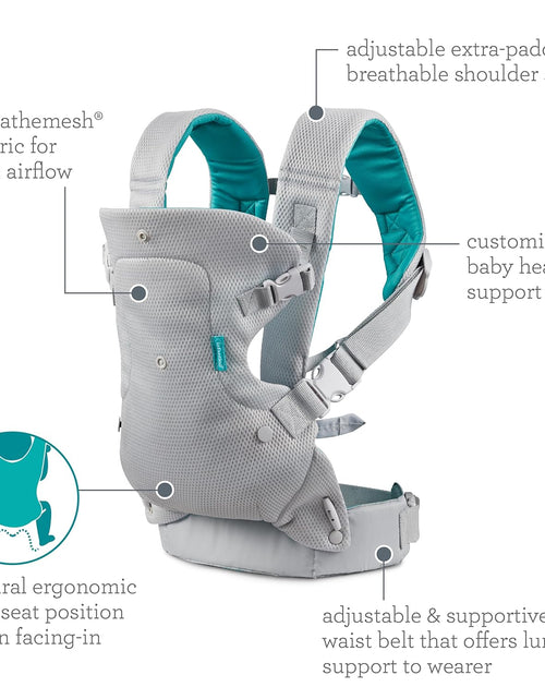 Load image into Gallery viewer, Flip 4-In-1 Light &amp; Airy Convertible Baby Carrier, Adjustable, Ergonomic Babywearing, Registry Essential, Baby Carrier for Newborn to Toddler
