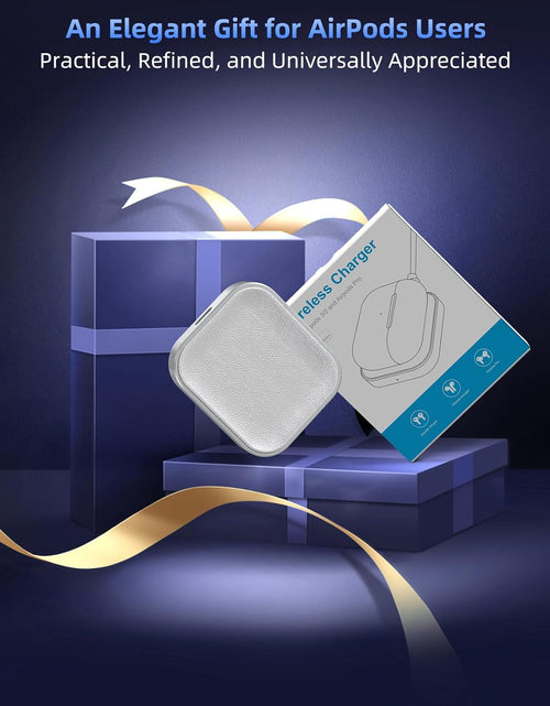 Load image into Gallery viewer, For Airpod Charger, Designed Wireless Charger for Airpods 4(Anc)/3Rd/2Nd Gen, for New Airpod Pro 3 (2025)/ 2Nd Gen, Wireless Earbuds, Slim &amp; Compact for Travel Home Office, (Silver+White)
