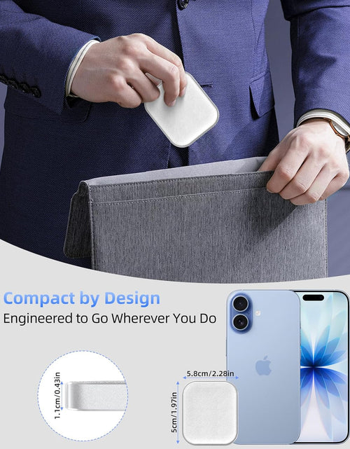 Load image into Gallery viewer, For Airpod Charger, Designed Wireless Charger for Airpods 4(Anc)/3Rd/2Nd Gen, for New Airpod Pro 3 (2025)/ 2Nd Gen, Wireless Earbuds, Slim &amp; Compact for Travel Home Office, (Silver+White)
